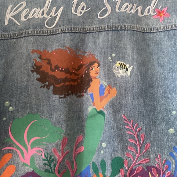 Disney Blue Denim Jacket with Ocean Theme size 1X - Picture 10 of 14